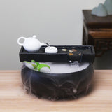 Maxbell Fountain Waterfall Meditation Fish Tank Decoration Desktop for Sculpture 24x15.5cm