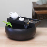 Maxbell Fountain Waterfall Meditation Fish Tank Decoration Desktop for Sculpture 24x15.5cm