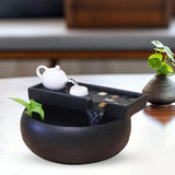 Maxbell Fountain Waterfall Meditation Fish Tank Decoration Desktop for Sculpture 24x15.5cm