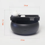 Maxbell Fountain Waterfall Meditation Fish Tank Decoration Desktop for Sculpture 24x15.5cm