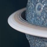Maxbell Ceramic Tabletop Fountain Indoor USB Bedroom Home Astronaut Planet Statues Blue