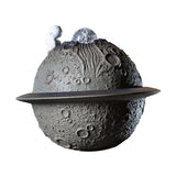 Maxbell Ceramic Tabletop Fountain Indoor USB Bedroom Home Astronaut Planet Statues Gray