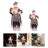 Maxbell Standing Santa Doll Toy Figure Christmas Decorative for Home Party Indoor 30cm