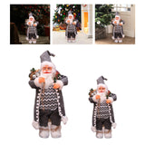 Maxbell Standing Santa Doll Toy Figure Christmas Decorative for Home Party Indoor 30cm