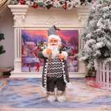 Maxbell Standing Santa Doll Toy Figure Christmas Decorative for Home Party Indoor 30cm