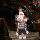 Maxbell Standing Santa Doll Toy Figure Christmas Decorative for Home Party Indoor 30cm
