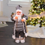 Maxbell Standing Santa Doll Toy Figure Christmas Decorative for Home Party Indoor 30cm