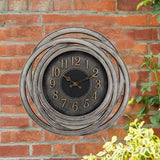 Maxbell 49.5cm Waterproof Wall Clock Outdoor Garden Easily Read for Living Room