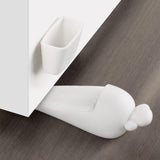 Maxbell Portable Door Stopper Anti Collision Anti Slip Ornament Living Room Gift White
