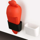 Maxbell Portable Door Stopper Anti Collision Anti Slip Ornament Living Room Gift Orange