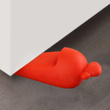Maxbell Portable Door Stopper Anti Collision Anti Slip Ornament Living Room Gift Orange