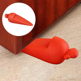 Maxbell Portable Door Stopper Anti Collision Anti Slip Ornament Living Room Gift Orange