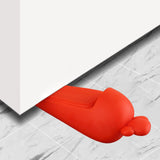 Maxbell Portable Door Stopper Anti Collision Anti Slip Ornament Living Room Gift Orange