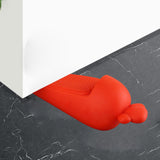 Maxbell Portable Door Stopper Anti Collision Anti Slip Ornament Living Room Gift Orange