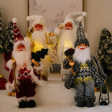 Maxbell 16.5" Standing Santa Doll Christmas Figure for Christmas Party Display Gray