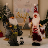 Maxbell 16.5" Standing Santa Doll Christmas Figure for Christmas Party Display Gray