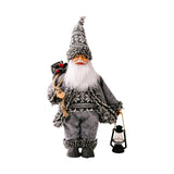 Maxbell 16.5" Standing Santa Doll Christmas Figure for Christmas Party Display Gray
