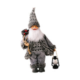 Maxbell 16.5" Standing Santa Doll Christmas Figure for Christmas Party Display Gray