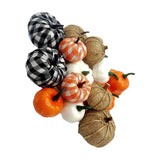 Maxbell Artificial Pumpkin Decorative Lifelike Craft for Table Thanksgiving Decor 16 With Plaid Plaid