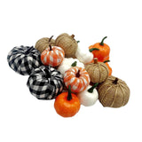 Maxbell Artificial Pumpkin Decorative Lifelike Craft for Table Thanksgiving Decor 16 With Plaid Plaid