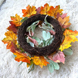 Maxbell Artificial Fall Pumpkin Wreath Photo Props Garland for Wall