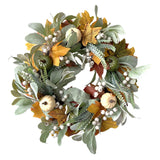 Maxbell Artificial Fall Pumpkin Wreath Photo Props Garland for Wall