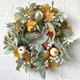 Maxbell Artificial Fall Pumpkin Wreath Photo Props Garland for Wall