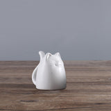Maxbell Modern Cat Figures Sculpture Statue for Bookshelf Cabinet Decorations white