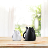 Maxbell Modern Cat Figures Sculpture Statue for Bookshelf Cabinet Decorations white