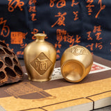 Maxbell Gold Jar Vase Table Decorative Brass Jug for Cabinet Dining Room Decoration