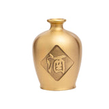 Maxbell Gold Jar Vase Table Decorative Brass Jug for Cabinet Dining Room Decoration