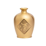 Maxbell Gold Jar Vase Table Decorative Brass Jug for Cabinet Dining Room Decoration