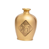 Maxbell Gold Jar Vase Table Decorative Brass Jug for Cabinet Dining Room Decoration
