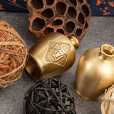 Maxbell Gold Jar Vase Table Decorative Brass Jug for Cabinet Dining Room Decoration