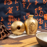 Maxbell Gold Jar Vase Table Decorative Brass Jug for Cabinet Dining Room Decoration