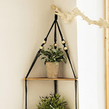 Maxbell Macrame Hanging Shelves Bookshelf Bedroom Photos Wood Floating Storage Shelf