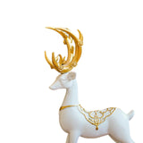 Maxbell Set of 2 Elk Figurines Reindeer Resin Deer Statues for Home Tabletop Decor