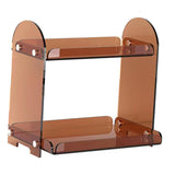 Maxbell 2 Tiers Makeup Perfume Organizer Display Stand Shelf for Dresser Kitchen Brown