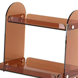 Maxbell 2 Tiers Makeup Perfume Organizer Display Stand Shelf for Dresser Kitchen Brown