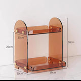 Maxbell 2 Tiers Makeup Perfume Organizer Display Stand Shelf for Dresser Kitchen Brown