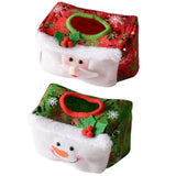 Maxbell Creative Christmas Tissue Box Napkin for Bedroom Desktop Vanity Tops Hotel Red