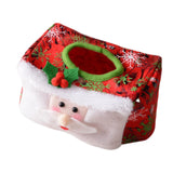 Maxbell Creative Christmas Tissue Box Napkin for Bedroom Desktop Vanity Tops Hotel Red