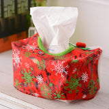 Maxbell Creative Christmas Tissue Box Napkin for Bedroom Desktop Vanity Tops Hotel Red