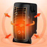 Maxbell Heating Machine Portable Thermostat Desktop Winter for Office Bedroom black