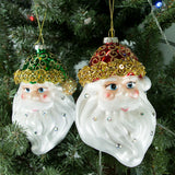 Maxbell 2Pcs Pendant Door Festival Holiday Gift Tag Christmas Santa Hanging Ornament