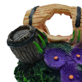 Maxbell Aquarium Fish Tank Resin Barrel Ornament Cave Landscaping Decorations StyleC