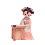 Maxbell Chinese Ancient Girl Doll Figurine Resin Statue Crafts for Living Room Decor Chess