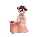 Maxbell Chinese Ancient Girl Doll Figurine Resin Statue Crafts for Living Room Decor Chess