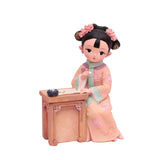 Maxbell Chinese Ancient Girl Doll Figurine Resin Statue Crafts for Living Room Decor Chess