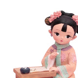 Maxbell Chinese Ancient Girl Doll Figurine Resin Statue Crafts for Living Room Decor Chess